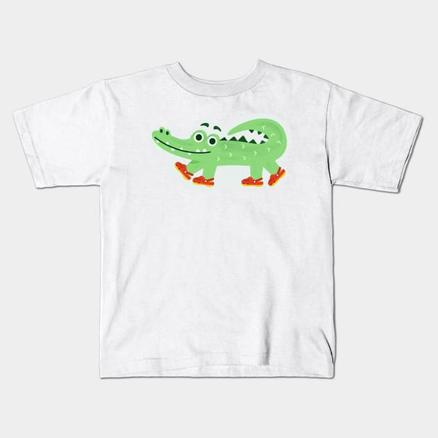 crocin and walkin Kids T-Shirt by AUDREYHELLADOPE